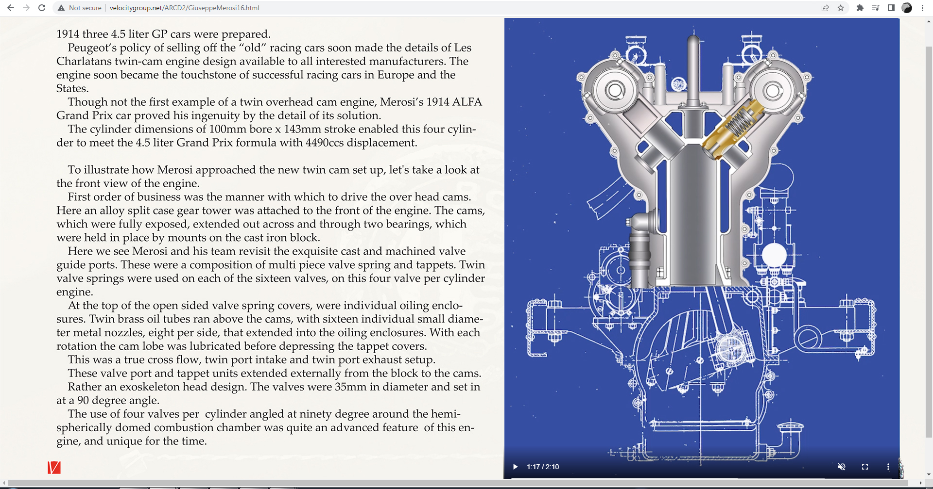 ARCD 2026 ALFA 1913 Grand Prix Car engine animation