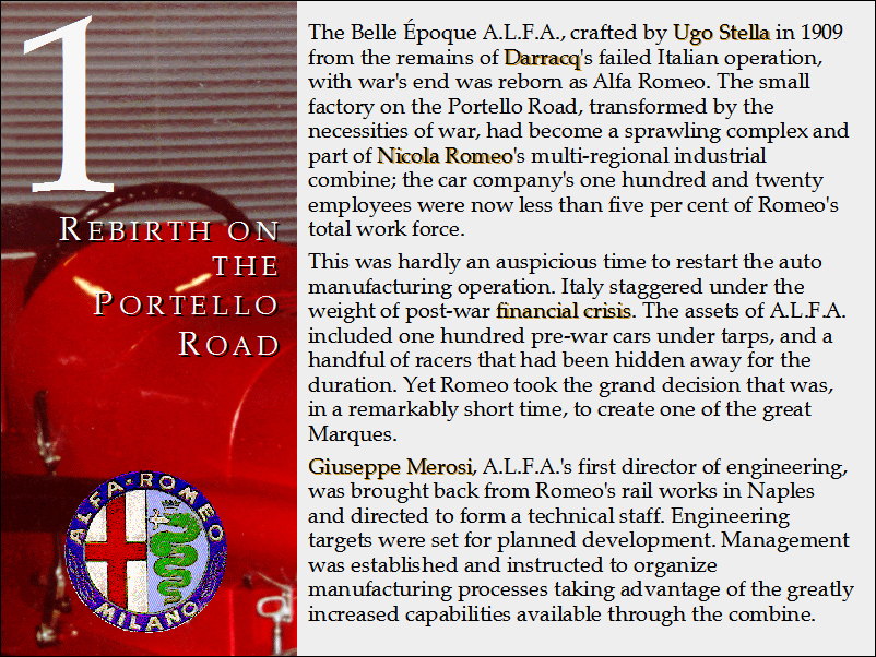 Alfa Romeo: View from the Mouth of the Dargo First digital automtive publication Chapter One