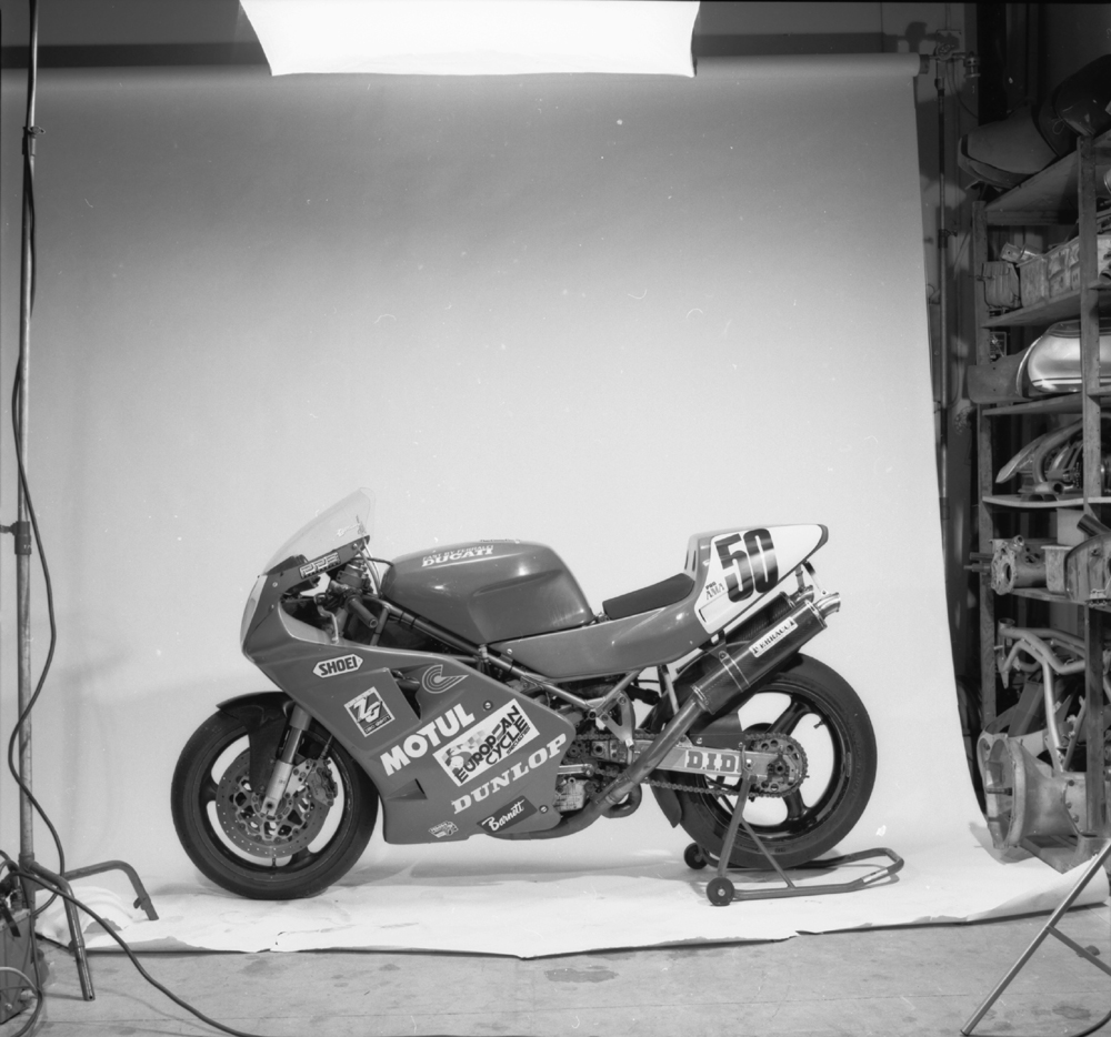 Euro Cycle Specialties garage studio shot Ducati  888