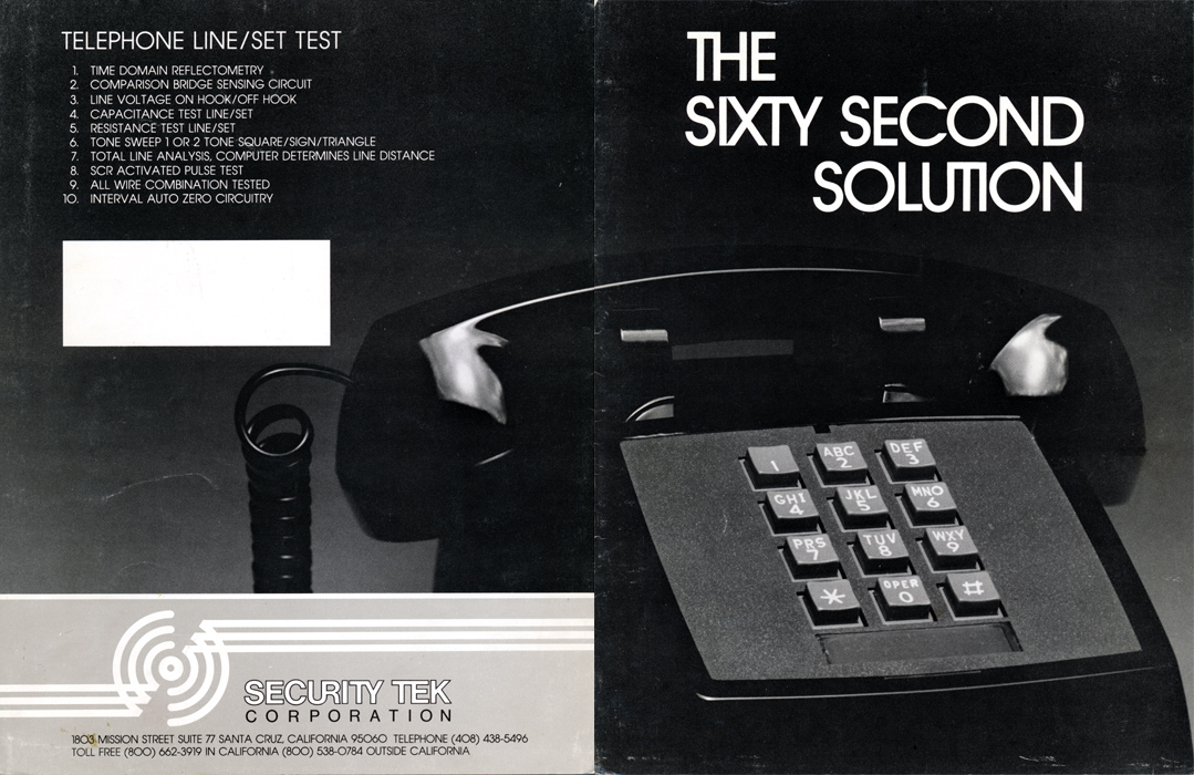 Security Tek brochure cover press work
